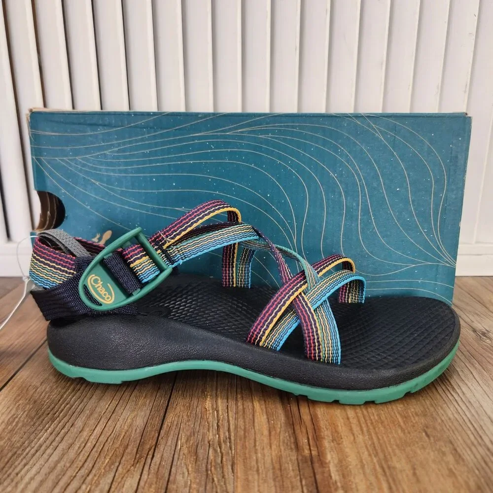 Chaco ZX/1 Ecotread Kids Sz 3 M Rising Navy Blue Strappy Beach Sandals JCH180386
